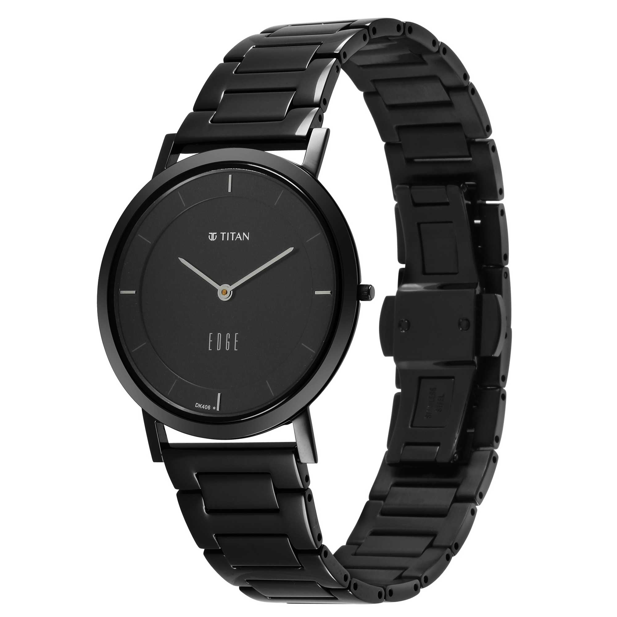 Titan Quartz Analogue Black Dial Stainless Steel Strap Watch for Men Watch Repair Sydney