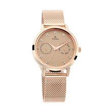 Load image into Gallery viewer, Titan Sparkle Beige Dial Analogue Multi Function Watch for Women