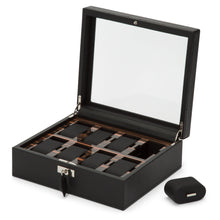 Load image into Gallery viewer, Wolf Roadster 8 Pc Watch Box Black