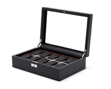 Load image into Gallery viewer, Wolf Roadster 10 Pc Watch Box Black