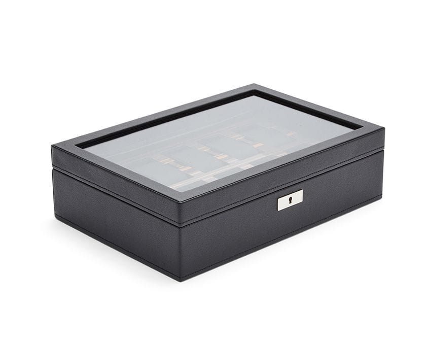 Wolf Roadster 10 Pc Watch Box Black