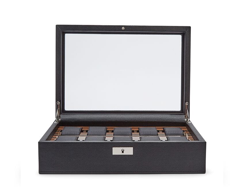 Wolf Roadster 10 Pc Watch Box Black