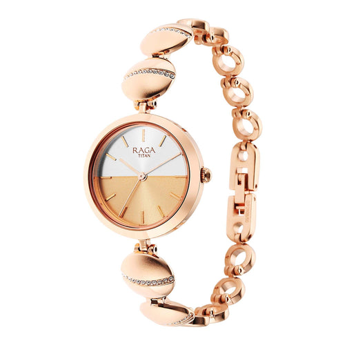 Titan Raga Delight Silver Dial Women Watch With Metal Strap
