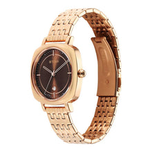 Load image into Gallery viewer, Titan Shaped Cases Brown Dial Metal Strap Watch