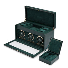 Load image into Gallery viewer, Wolf Brit Racing Green Triple Watch Winder