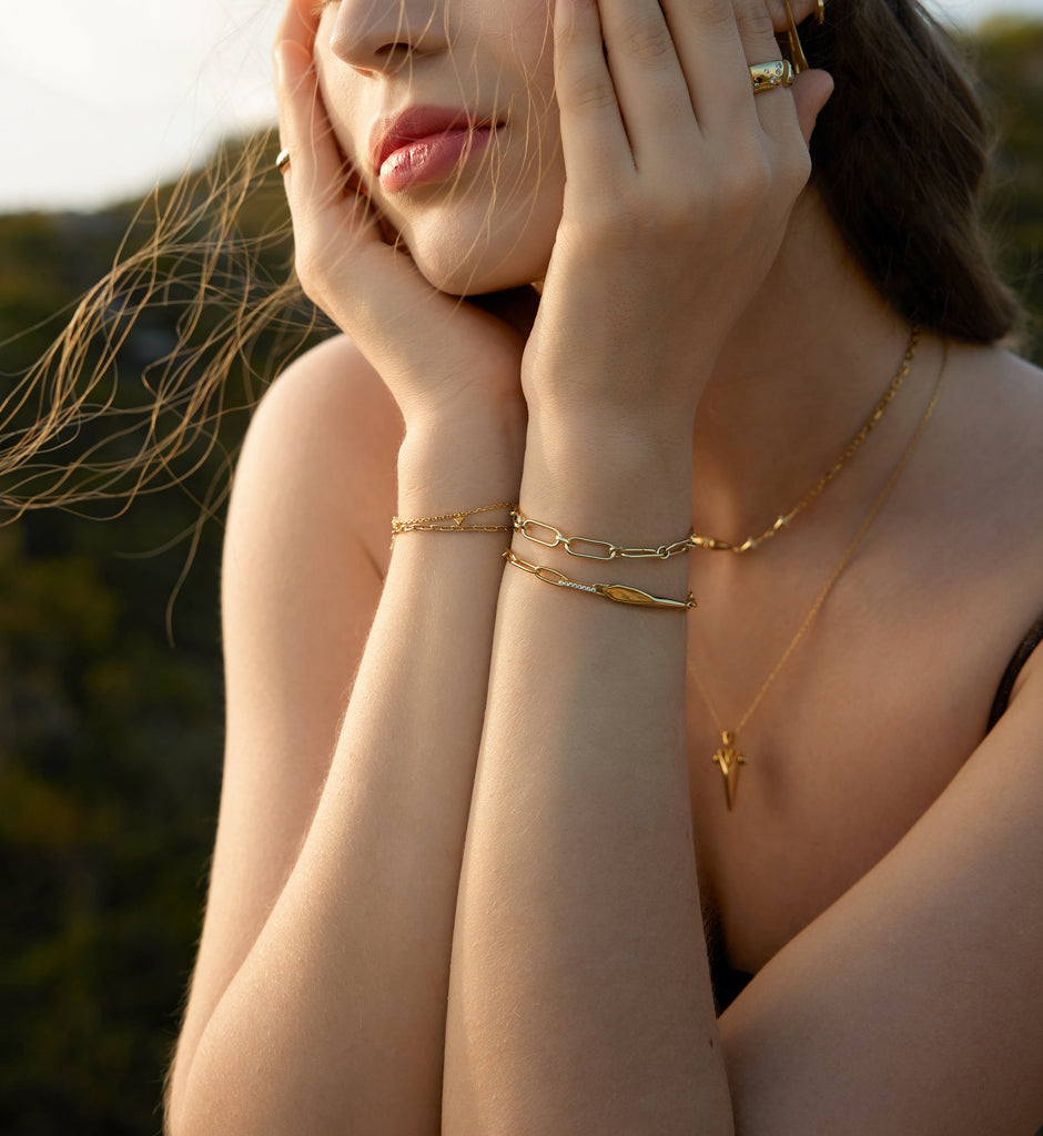 Ania Haie Gold Geometric Chain Bracelet