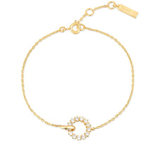 Load image into Gallery viewer, Ania Haie Gold Interlinked Circles Pave Bracelet