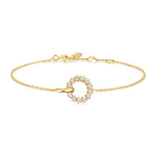 Load image into Gallery viewer, Ania Haie Gold Interlinked Circles Pave Bracelet