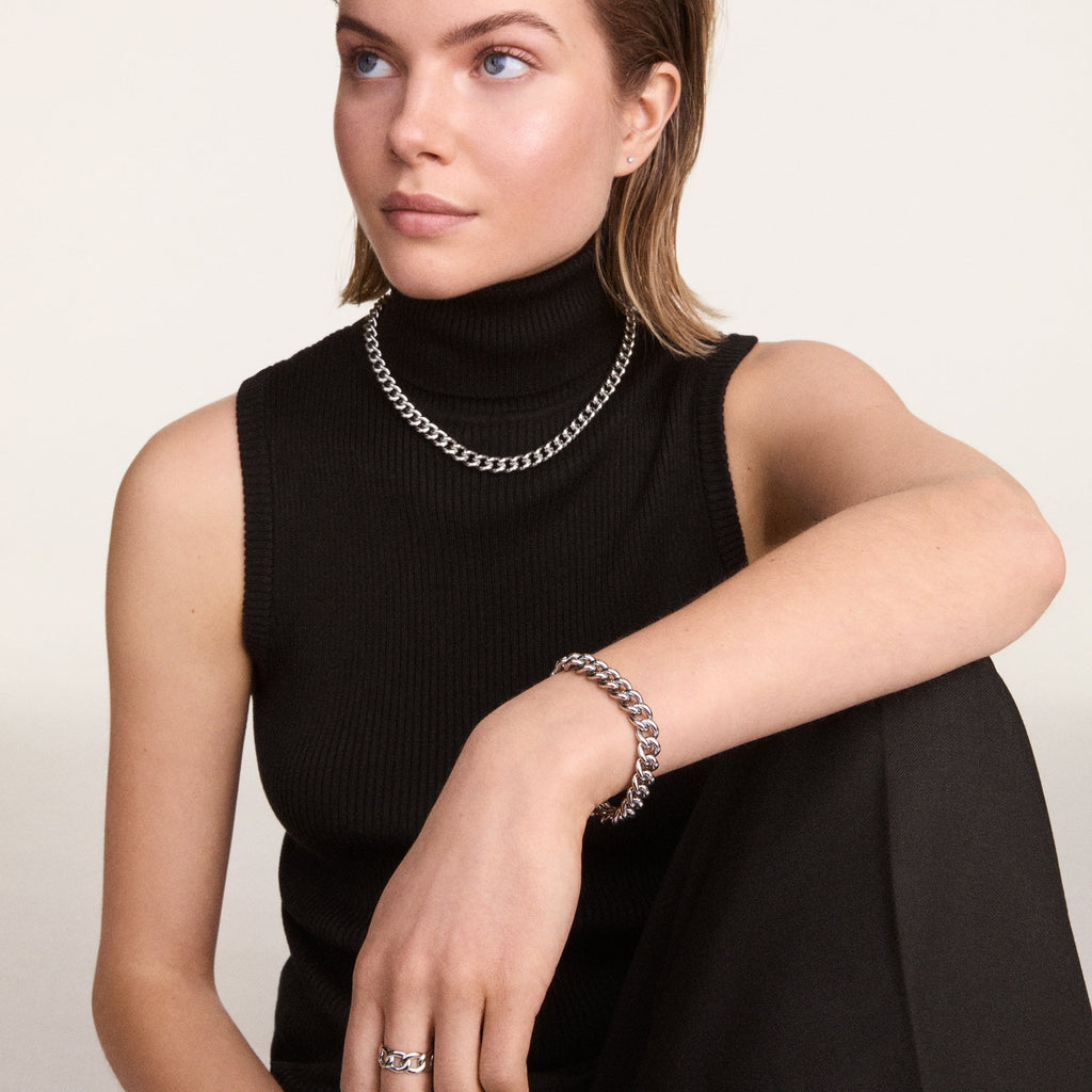 Daniel Wellington Chunky Chain Necklace Silver