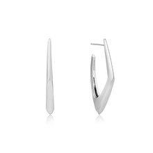 Load image into Gallery viewer, Ania Haie Silver Geometric Hoop Earrings