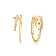 Load image into Gallery viewer, Ania Haie Gold Sparkle Double Hoop Earrings