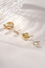 Load image into Gallery viewer, Ania Haie Gold Sparkle Double Hoop Studs