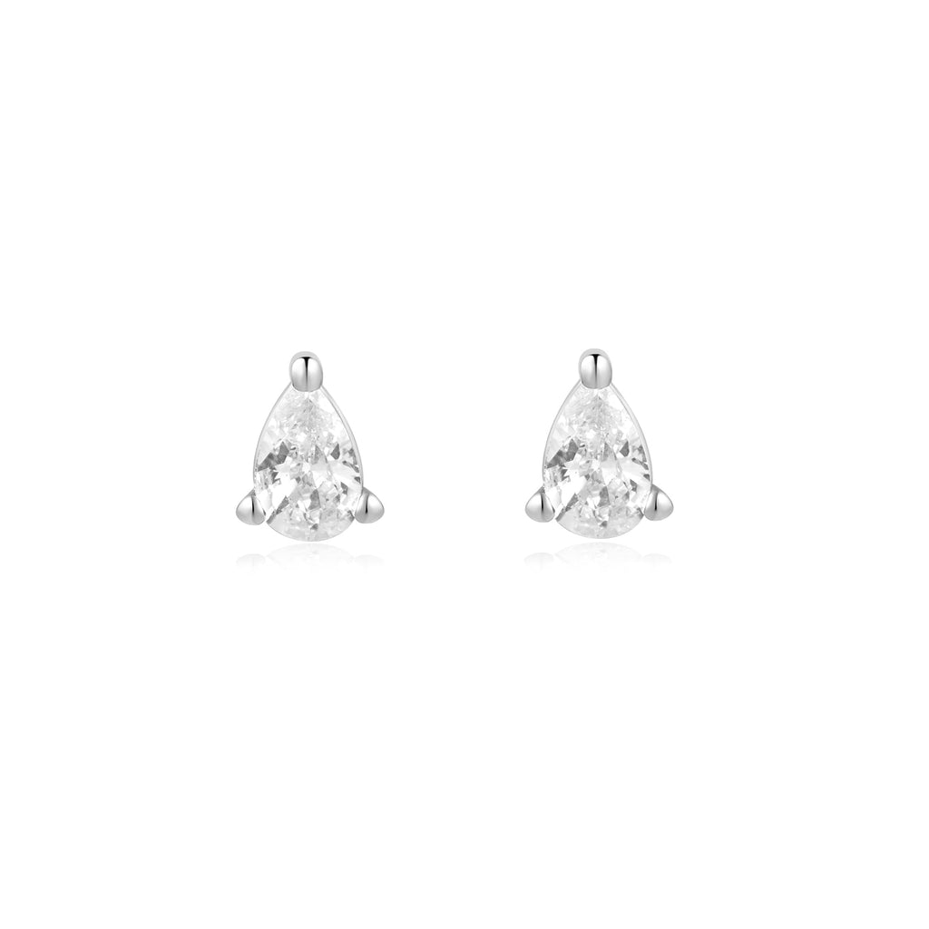 Ania Haie Silver Pear Studs