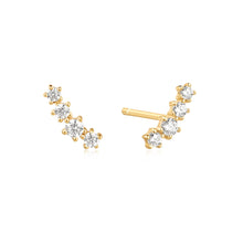 Load image into Gallery viewer, Ania Haie Gold Sparkle Climber Studs