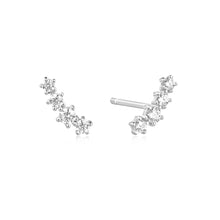 Load image into Gallery viewer, Silver Sparkle Climber Studs