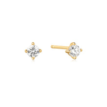 Load image into Gallery viewer, Ania Haie Gold Solitaire Studs