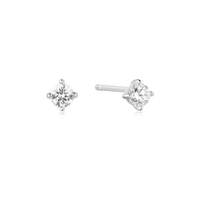 Load image into Gallery viewer, Ania Haie Silver Solitaire Studs