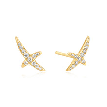 Load image into Gallery viewer, Ania Haie Gold Kiss Pave Studs