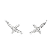 Load image into Gallery viewer, Ania Haie Silver Kiss Pave Studs