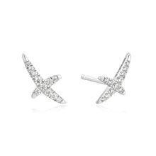 Load image into Gallery viewer, Ania Haie Silver Kiss Pave Studs