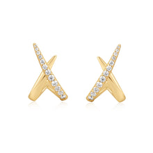 Load image into Gallery viewer, Ania Haie Gold Kiss Polished Pave Studs