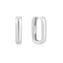 Load image into Gallery viewer, Ania Haie Silver Wide Paper Clip Earrings