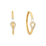 Ania Haie Gold Cubic Zirconia Geometric Hoops