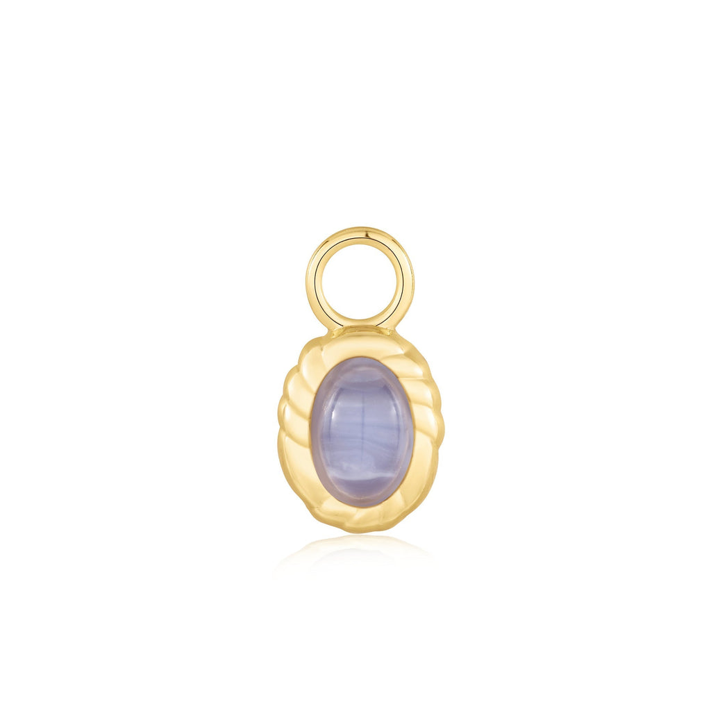 Ania Haie Gold Oval Blue Agate Earring Charm