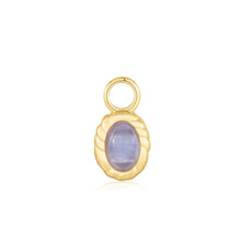 Load image into Gallery viewer, Ania Haie Gold Oval Blue Agate Earring Charm