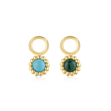 Load image into Gallery viewer, Ania Haie Gold Malachite and Turquoise Earring Charm