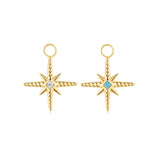 Ania Haie Gold Turquoise and Cubic Ziconia Star Earring Charm