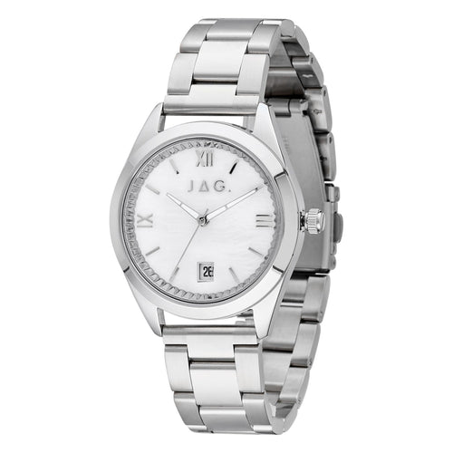 Jag Finley Silver Stainless Steel 36mm Watch