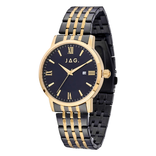 Jag Banks Black & Gold Stainless Steel 42mm Watch