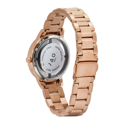 Jag Shelley Rose Gold Mother Of Pearl Dial Stainless Steel 36mm Watch