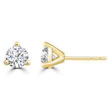 Load image into Gallery viewer, 1.00ct Lab Grown Diamond Earrings in 18K Yellow Gold