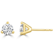 Load image into Gallery viewer, 2.00ct Lab Grown Diamond Earrings in 18K Yellow Gold