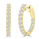 1.50ct Lab Grown Diamond Earrings in 18K Yellow Gold