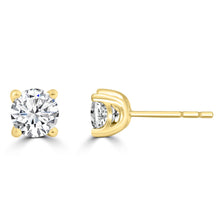 Load image into Gallery viewer, 1.00ct Lab Grown Diamond Earrings in 18K Yellow Gold