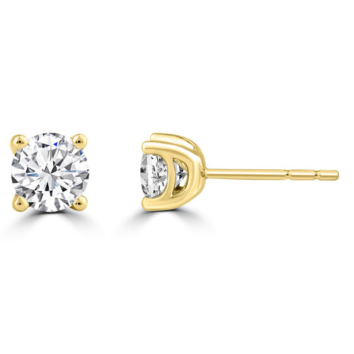 2.00ct Lab Grown Diamond Earrings in 18K Yellow Gold