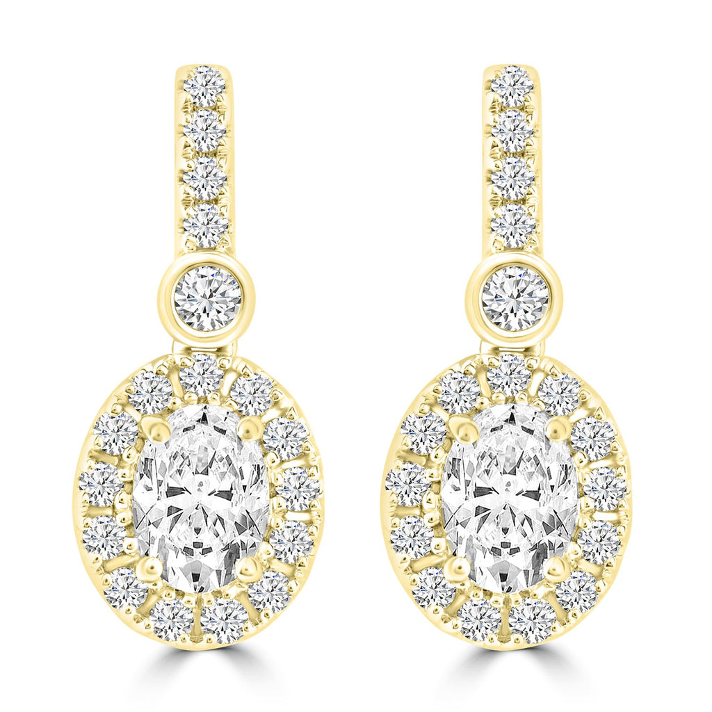 1.45ct Lab Grown Diamond Earrings in 18K Yellow Gold