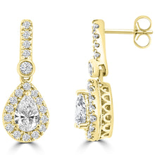 Load image into Gallery viewer, 1.47ct Lab Grown Diamond Earrings in 18K Yellow Gold