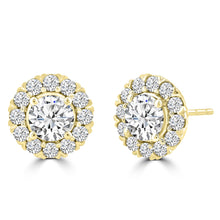 Load image into Gallery viewer, 1.50ct Lab Grown Diamond Earrings in 18K Yellow Gold