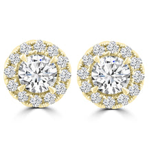 Load image into Gallery viewer, 1.00ct Lab Grown Diamond Earrings in 18K Yellow Gold