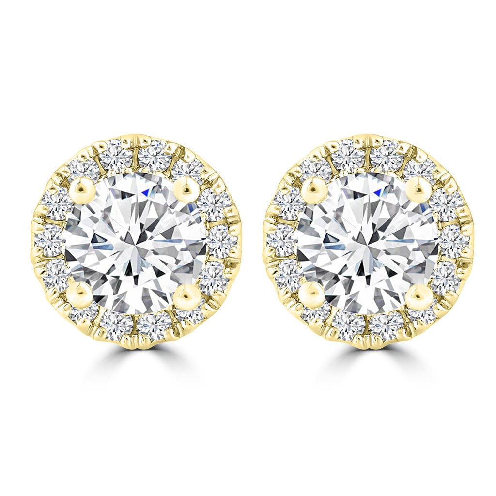 0.95ct Lab Grown Diamond Earrings in 18K Yellow Gold