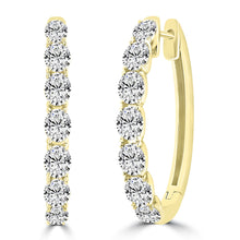 Load image into Gallery viewer, 4.00ct Lab Grown Diamond Earrings in 18K Yellow Gold