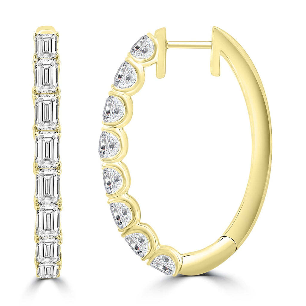 4.50ct Lab Grown Diamond Earrings in 18K Yellow Gold