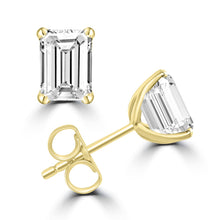 Load image into Gallery viewer, 1.00ct Lab Grown Diamond Earrings in 18K Yellow Gold