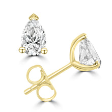 Load image into Gallery viewer, 1.00ct Lab Grown Diamond Earrings in 18K Yellow Gold