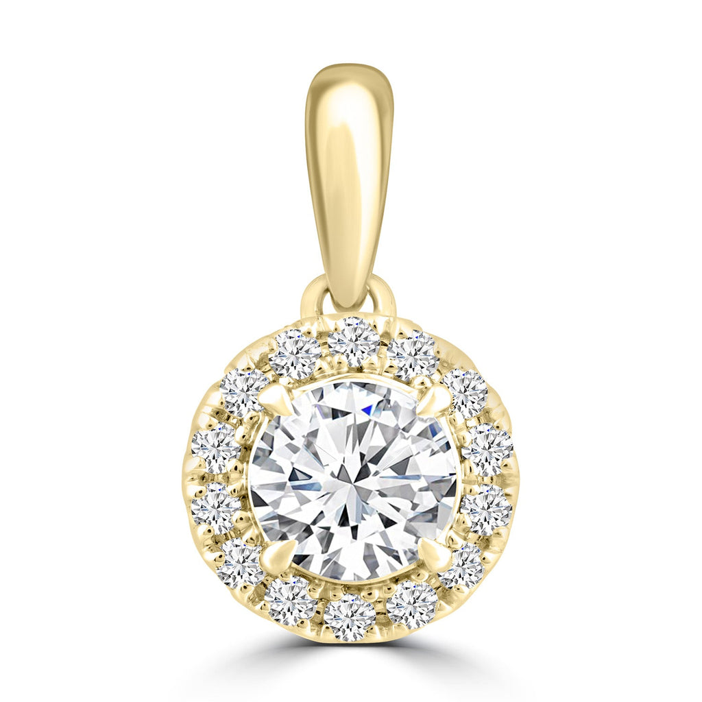 0.70ct Lab Grown Diamond Pendant in 18K Yellow Gold