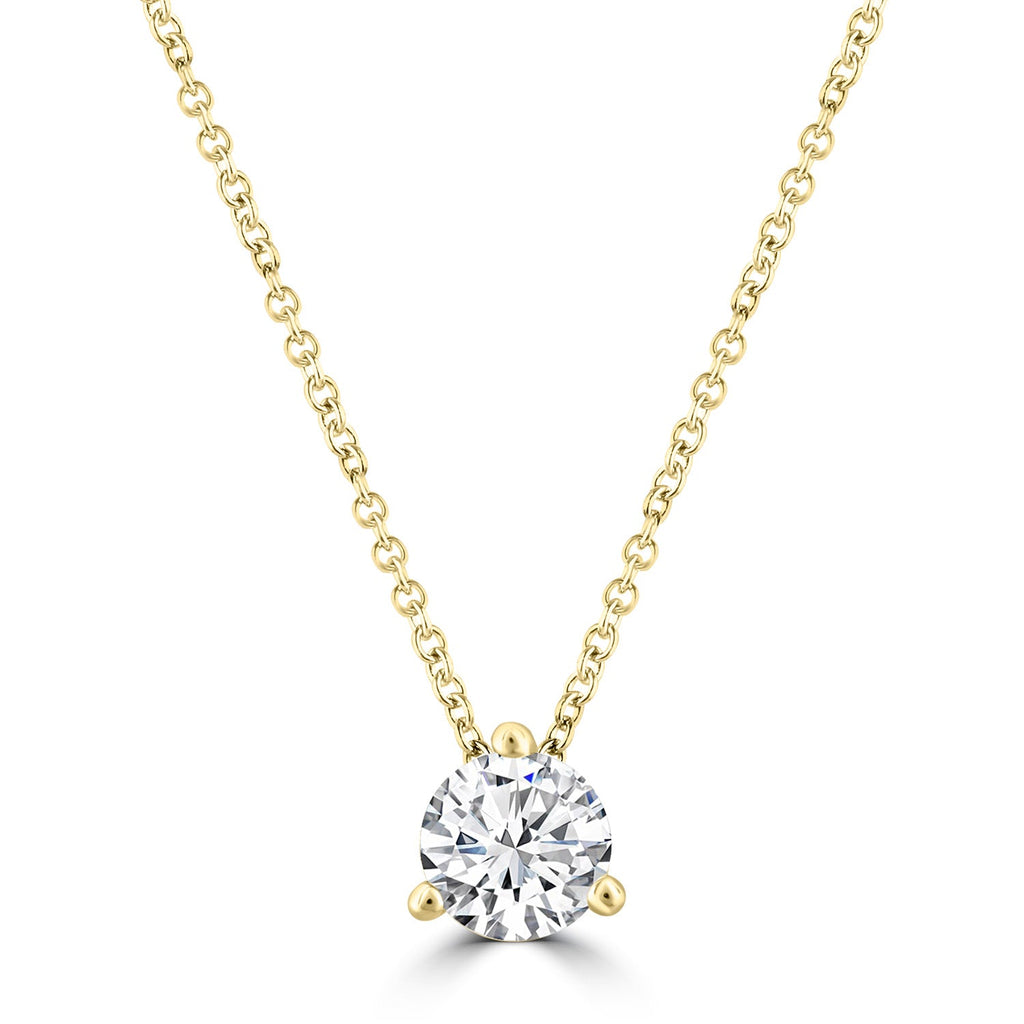 1.00ct Lab Grown Diamond Necklace in 18K Yellow Gold